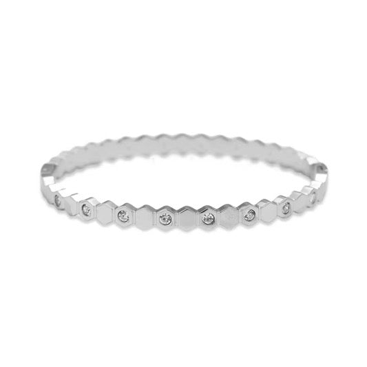 Honeycomb Silver Bracelet